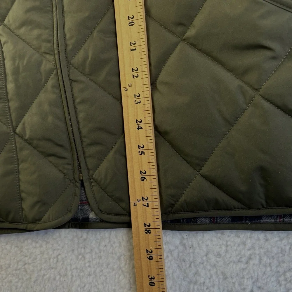 J CREW Vest Mens L Black Walker Quilted Full Zip Authentic Outerwear Pocket Walk